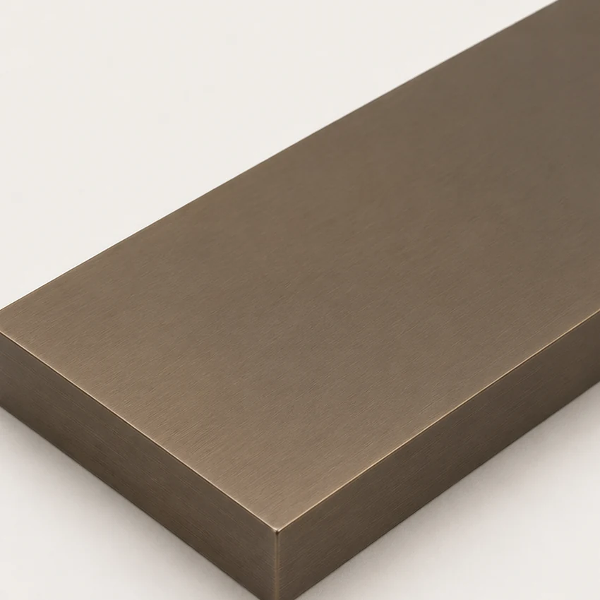 Bronze-toned edge